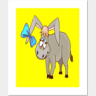 Donkey  Comic Abstract Whimsical Psychedelic Print Posters and Art